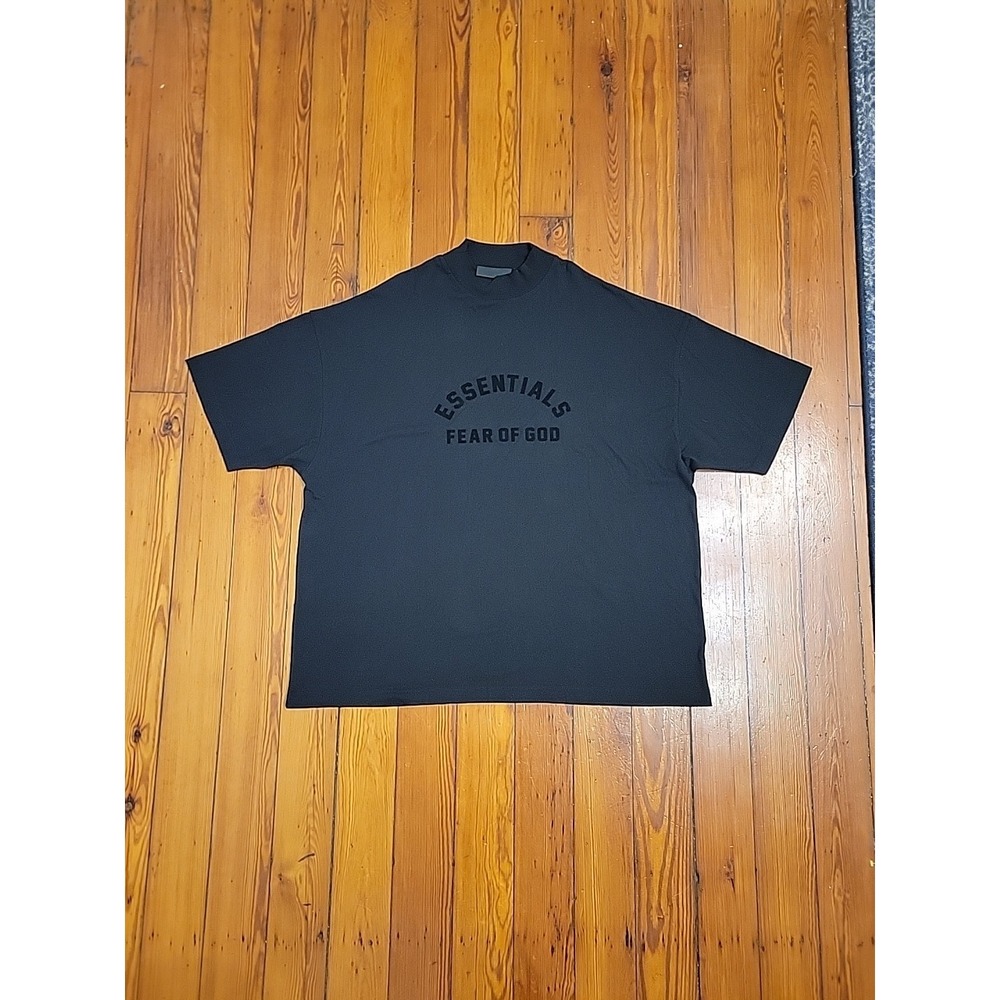 Essentials Fear of God Black Crewneck Cotton Jersey T Shirt Mens Size XL Black